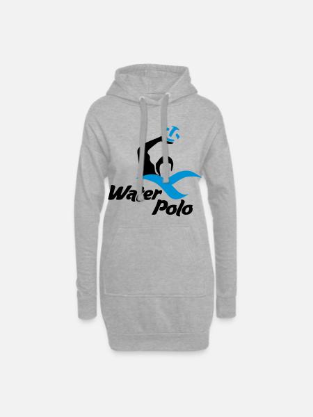 Wasserball - Hoodie-Kleid - Grau meliert