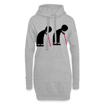 Menschen - Hoodie-Kleid - Grau meliert - Vorne