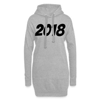2018 - Hoodie-Kleid - Grau meliert - Vorne