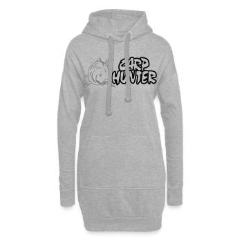 Carp Hunter, Karpfen, Jäger, Angler - Hoodie-Kleid - Grau meliert - Vorne