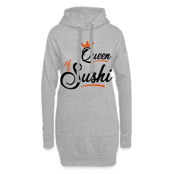 Sushi - Hoodie-Kleid - Grau meliert - Vorne