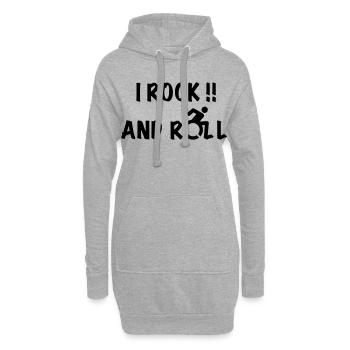 Ich schaukele und rolle in meinem Rollstuhl # - Hoodie-Kleid - Grau meliert - Vorne