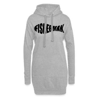 Angler - Hoodie-Kleid - Grau meliert - Vorne