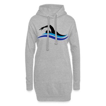 Schwimmer - Hoodie-Kleid - Grau meliert - Vorne