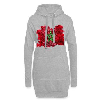 Marokko Vintage Flagge - Hoodie-Kleid - Grau meliert - Vorne