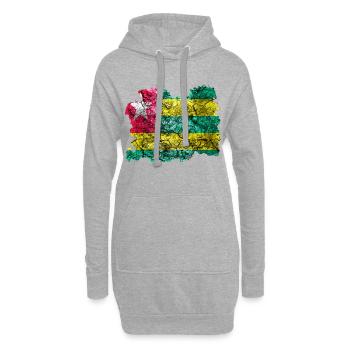 Togo Vintage Flagge - Hoodie-Kleid - Grau meliert - Vorne