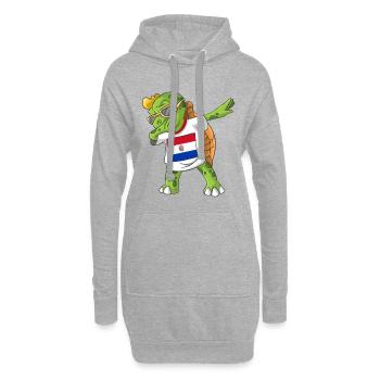 Paraguay tortue tamponnant - Sweat-shirt à capuche long Femme - gris chiné - Devant