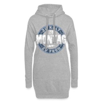 Zu kalt zu früh zu Montag Geschenk - Hoodie-Kleid - Grau meliert - Vorne