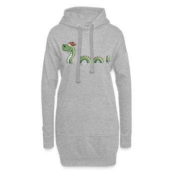 Nessie Seeungeheuer In Schottland - Comic - Fun - Hoodie-Kleid - Grau meliert - Vorne