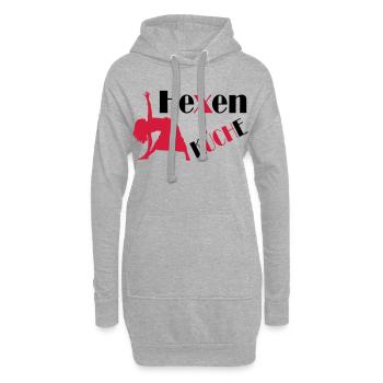 cuire à feu - Sweat-shirt à capuche long Femme - gris chiné - Devant