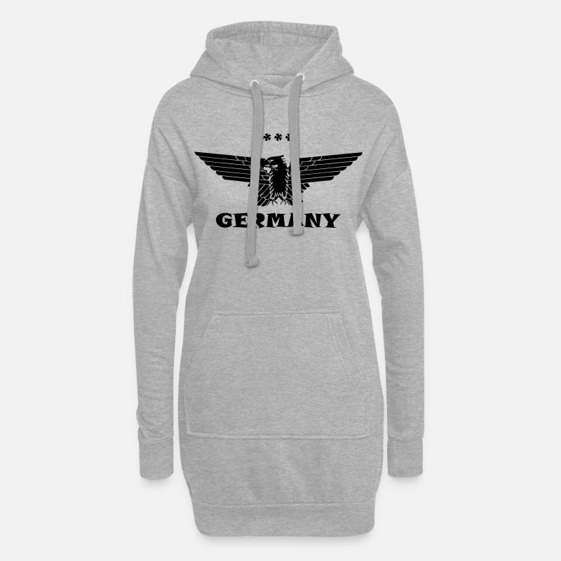 Germany Eagle Germany black - Hoodie Dress - heather grey