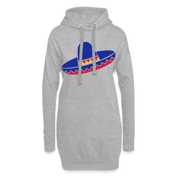 Sombrero Azul de Fiesta - Sweat-shirt à capuche long Femme - gris chiné - Devant