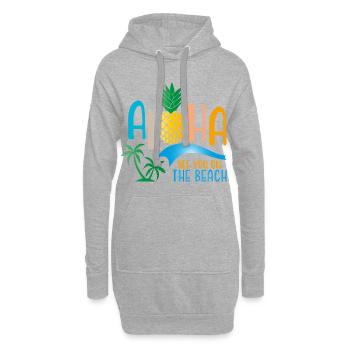 Beach - Hoodie-Kleid - Grau meliert - Vorne