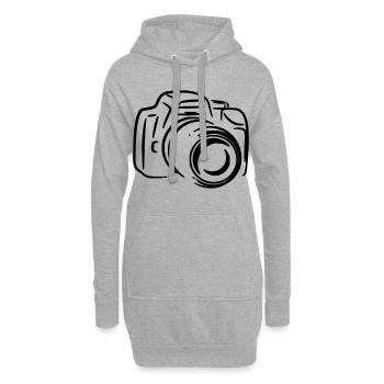 Foto-Reflex - Hoodie-Kleid - Grau meliert - Vorne