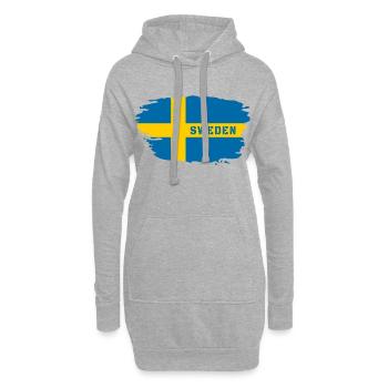 Schweden Flagge / Geschenk Skandinavien Stockholm - Hoodie-Kleid - Grau meliert - Vorne