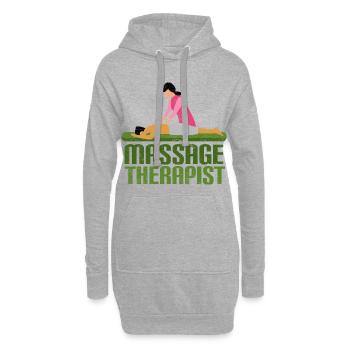 Massage vintage - Sweat-shirt à capuche long Femme - gris chiné - Devant