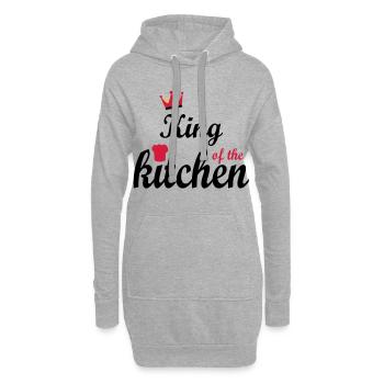 cuire à feu - Sweat-shirt à capuche long Femme - gris chiné - Devant