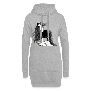 Gentle Giant – Shire Cheval Tee Shirt - Sweat-shirt à capuche long Femme - gris chiné - Devant
