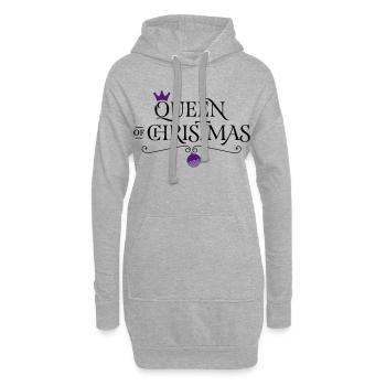 lustige Weihnachten - Hoodie-Kleid - Grau meliert - Vorne