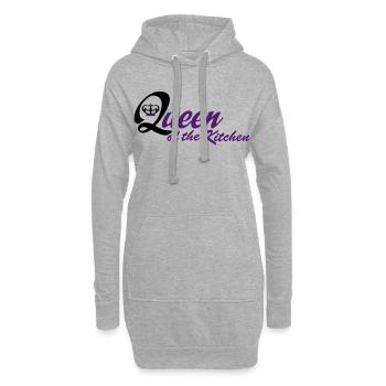 cuire - Sweat-shirt à capuche long Femme - gris chiné - Devant