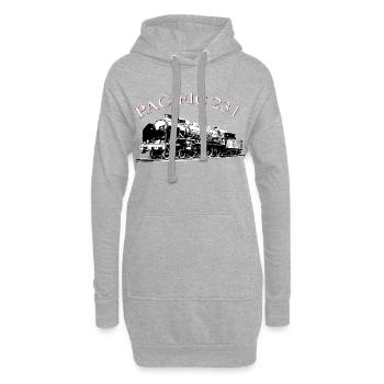 Locomotive création Louis RUNEMBERG Adagp - Sweat-shirt à capuche long Femme - gris chiné - Devant