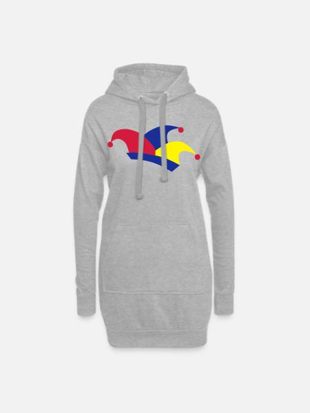 karneval - Hoodie-Kleid - Grau meliert