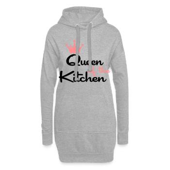 cuire - Sweat-shirt à capuche long Femme - gris chiné - Devant