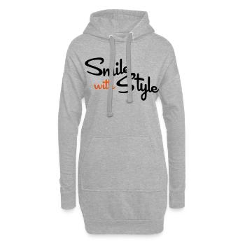 smile - Hoodie-Kleid - Grau meliert - Vorne