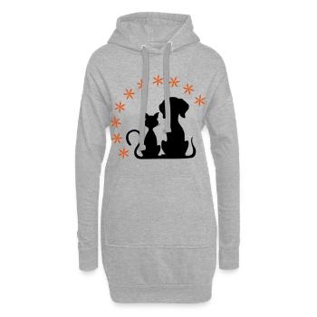 Haustiere - Hoodie-Kleid - Grau meliert - Vorne