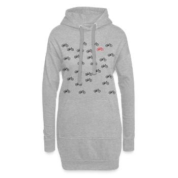Bicycle Mountain Bike Cycling - Hoodie Dress - heather grey - Front