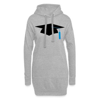 graduation - Sweat-shirt à capuche long Femme - gris chiné - Devant