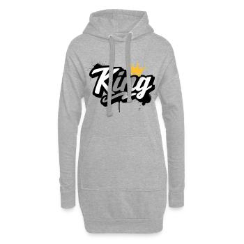 King - Hoodie-Kleid - Grau meliert - Vorne