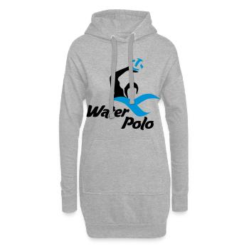 water-polo - Sweat-shirt à capuche long Femme - gris chiné - Devant