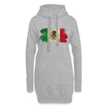 Mexiko Vintage Flagge / Geschenk Mexico - Hoodie-Kleid - Grau meliert - Vorne