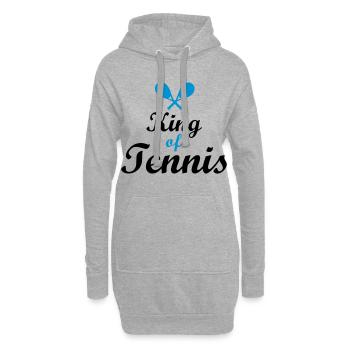 tennis - Sweat-shirt à capuche long Femme - gris chiné - Devant