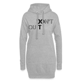 Ne pas abandonner - Sweat-shirt à capuche long Femme - gris chiné - Devant