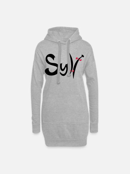 sylt - Hoodie-Kleid - Grau meliert