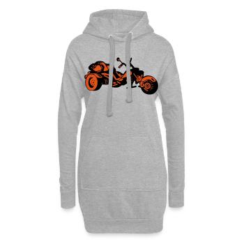 Chopper Inferno – Comic Style Trike - Hoodie-Kleid - Grau meliert - Vorne