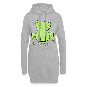 frosch - Hoodie-Kleid - Grau meliert - Vorne