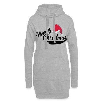 Jour de Noël - Sweat-shirt à capuche long Femme - gris chiné - Devant