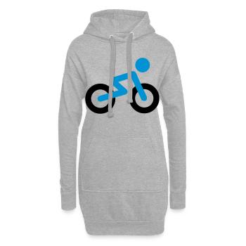 Bicyclette - Sweat-shirt à capuche long Femme - gris chiné - Devant