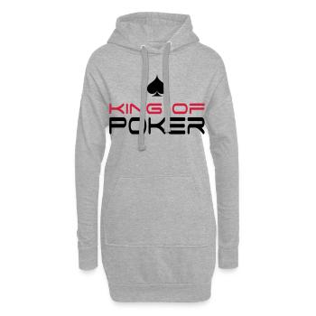 poker - Sweat-shirt à capuche long Femme - gris chiné - Devant