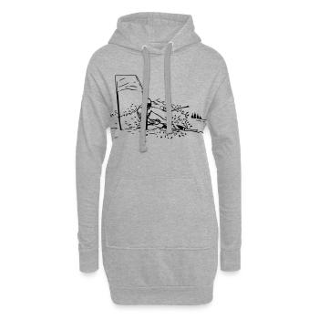 Skieurs - Skieurs - Sweat-shirt à capuche long Femme - gris chiné - Devant