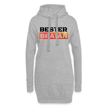 Bester Bratan Bruder Kumpel Digga - Hoodie-Kleid - Grau meliert - Vorne