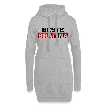 Beste Bratina Schwester Freundin - Hoodie-Kleid - Grau meliert - Vorne