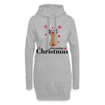 weihnachten - Hoodie-Kleid - Grau meliert - Vorne