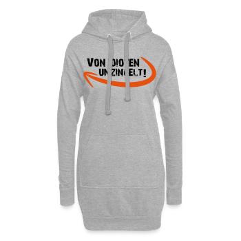 Von Idioten umzingelt umgeben dumm lustig Geschenk - Hoodie-Kleid - Grau meliert - Vorne