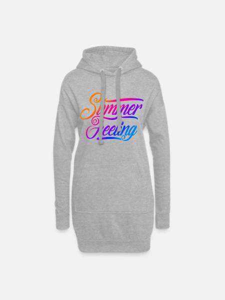 Summer feeling - Hoodie-Kleid - Grau meliert
