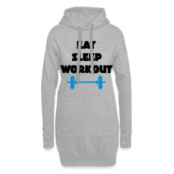 workout - Hoodie-Kleid - Grau meliert - Vorne