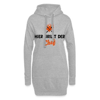 barbecue - Hoodie Dress - heather grey - Front